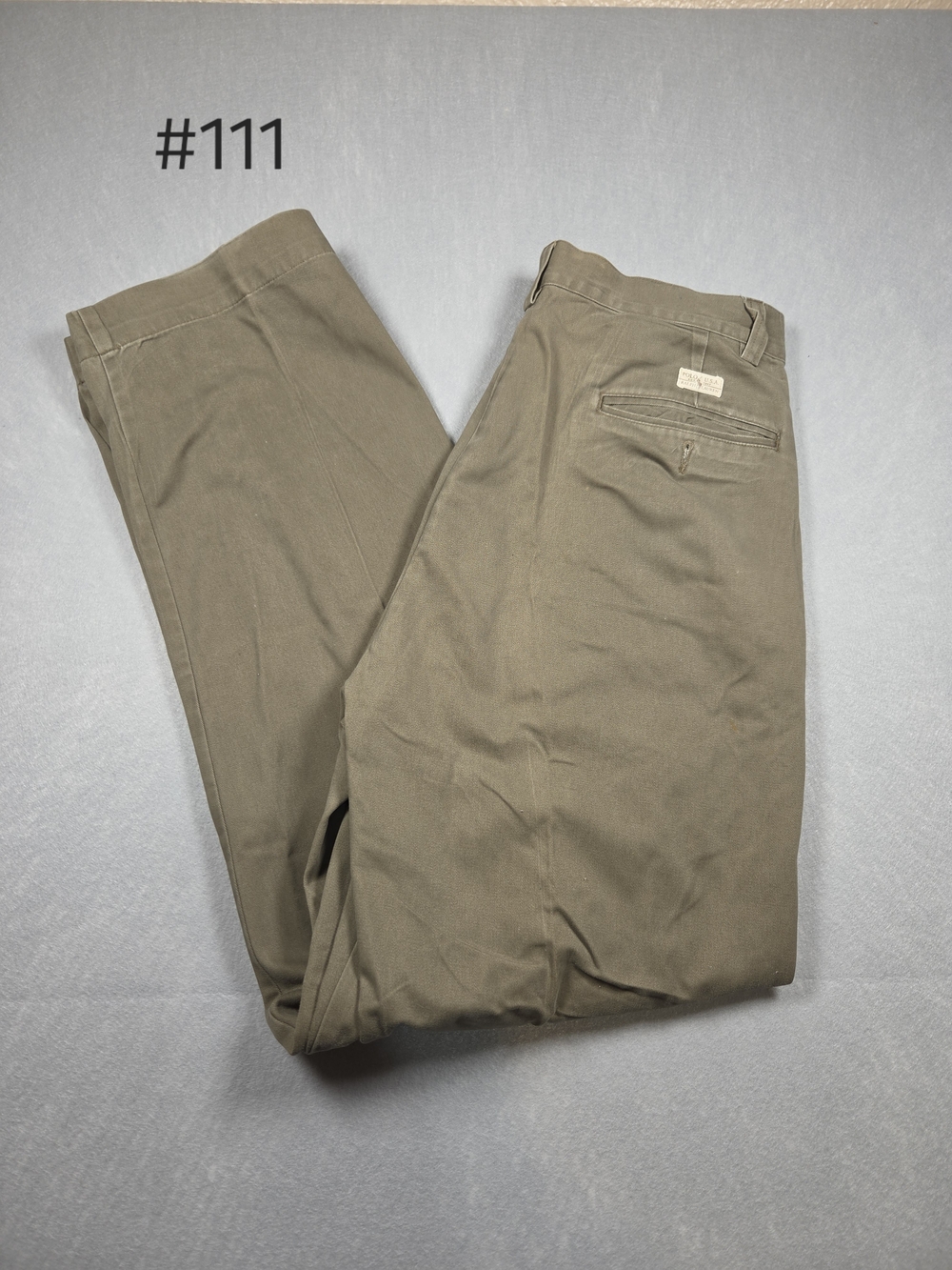 Vintage Polo Ralph Lauren Flat Front Chinos | Men’s 100% Cotton Trousers Pants -